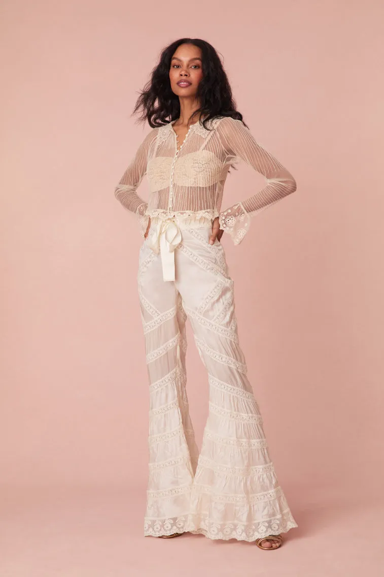 Neliana Ribbon Flare Pants