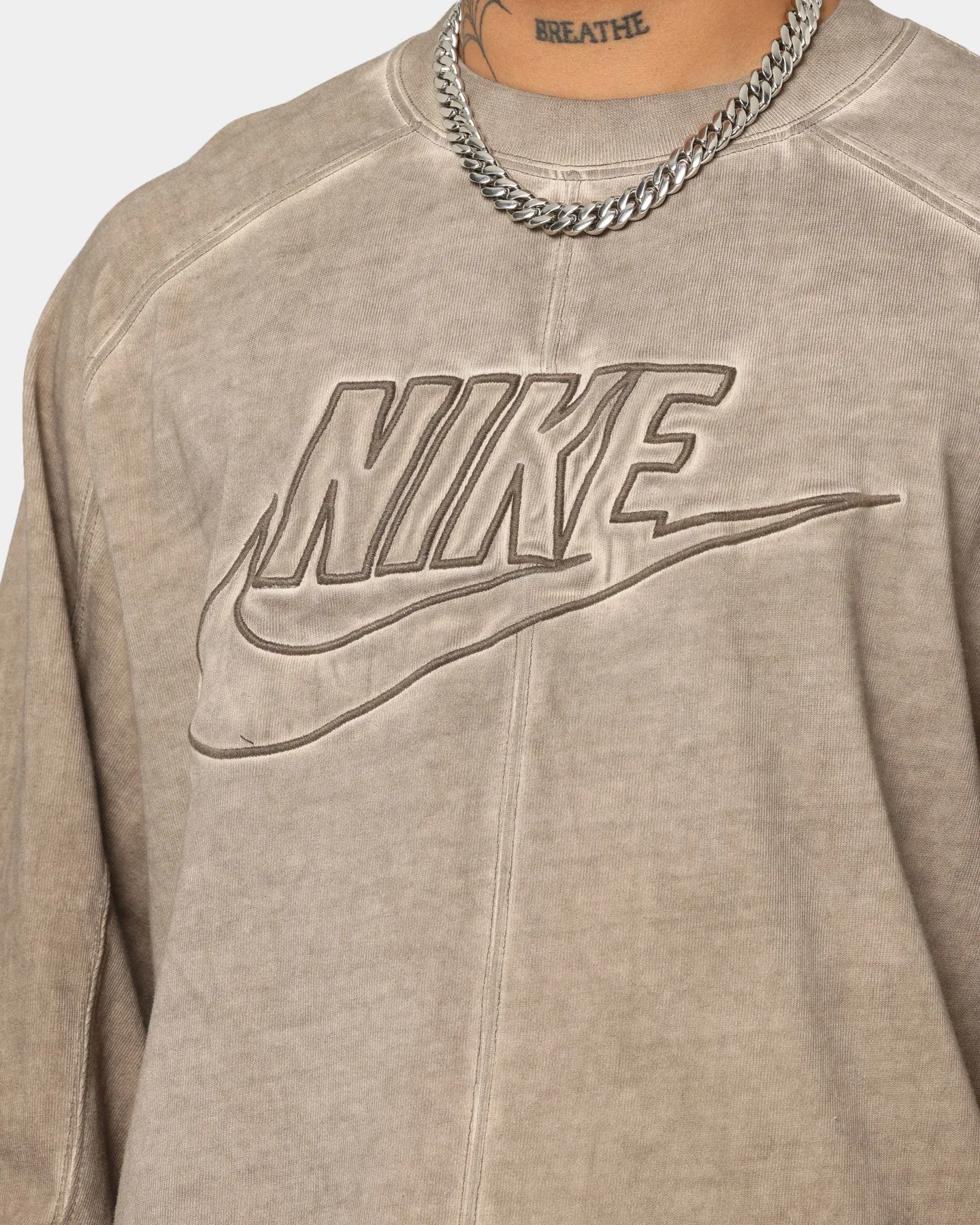 Nike Sportswear Revival Jersey Crewneck Moon Fossil/Moon Fossil