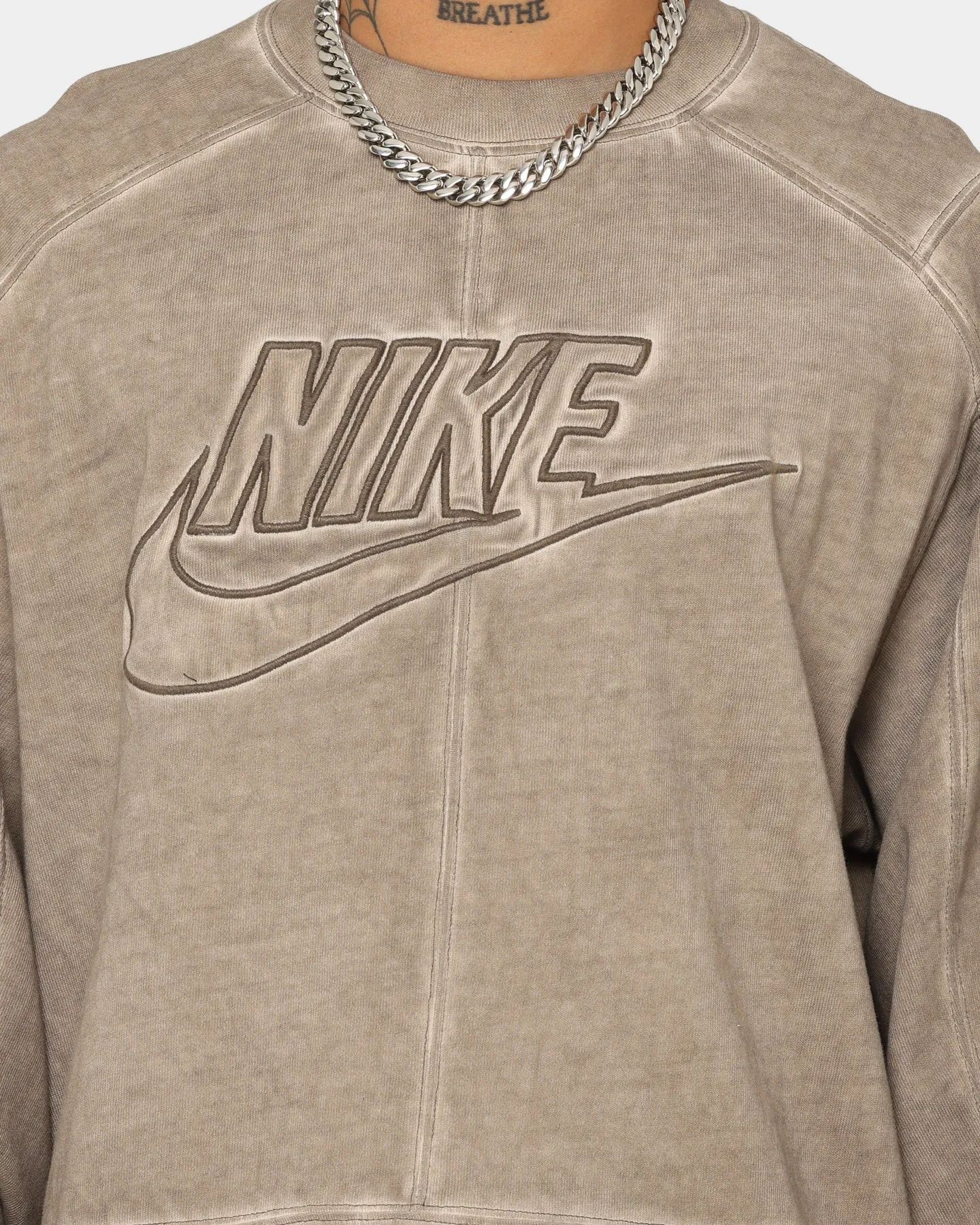 Nike Sportswear Revival Jersey Crewneck Moon Fossil/Moon Fossil