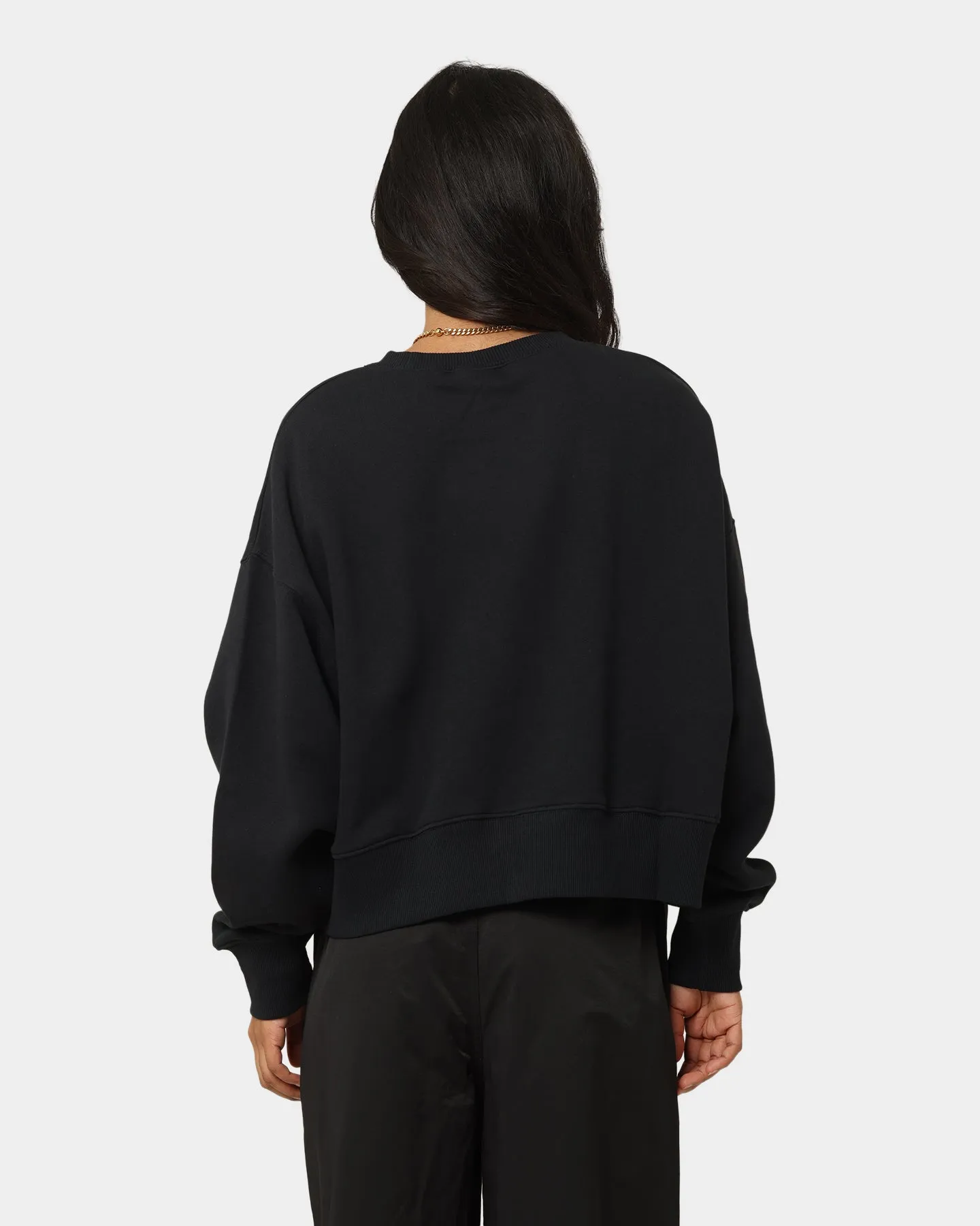 Nike Women's Nike Sportswear Style Fleece Over-Oversized Crewneck Black/Sail