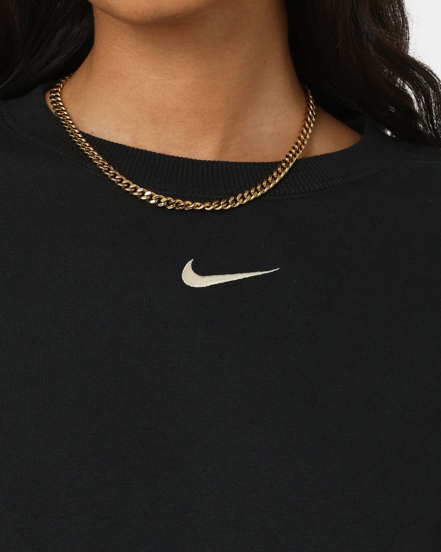 Nike Women's Nike Sportswear Style Fleece Over-Oversized Crewneck Black/Sail