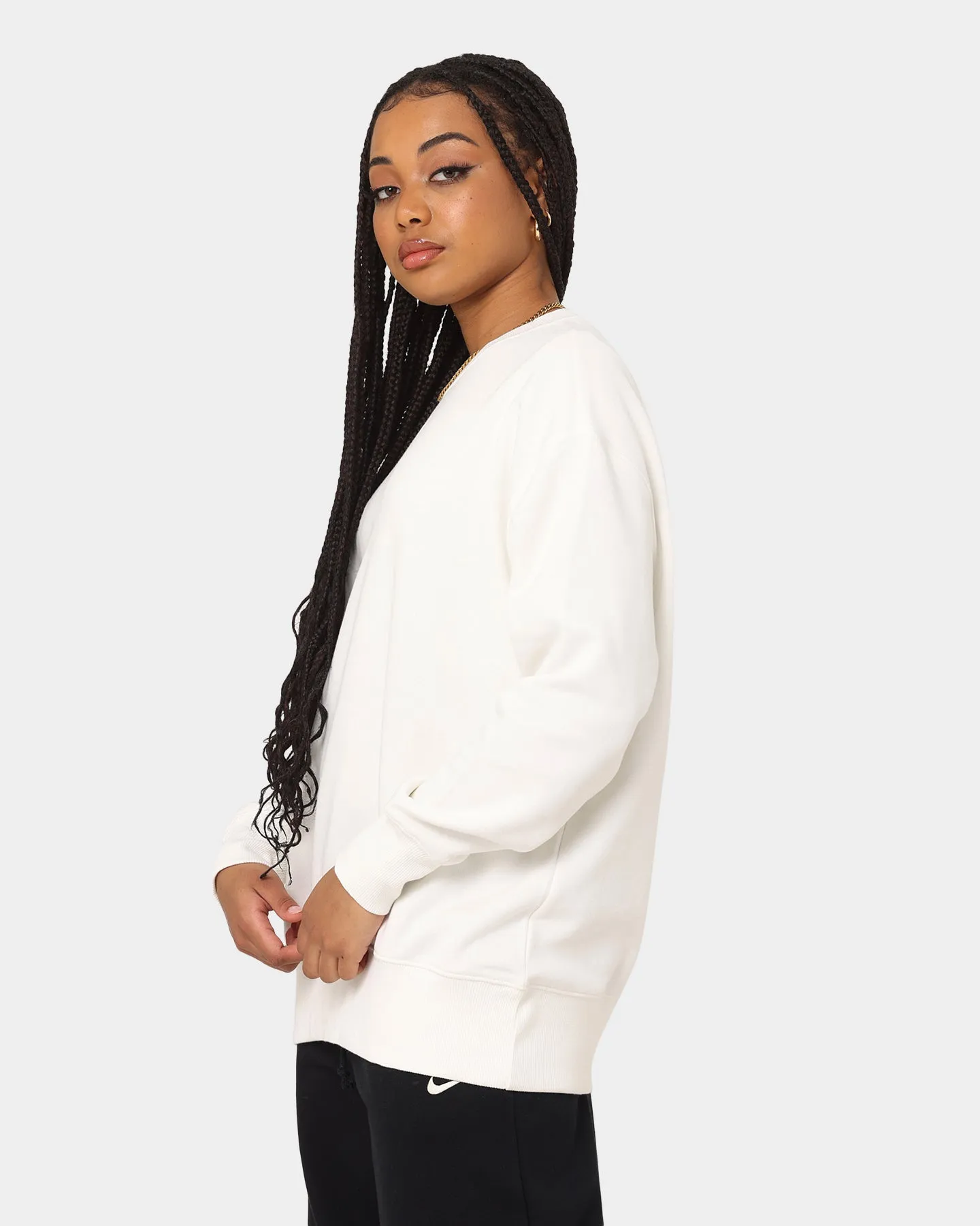 Nike Women's Nike Sportswear Style Fleece Oversized Crewneck Sail/Black