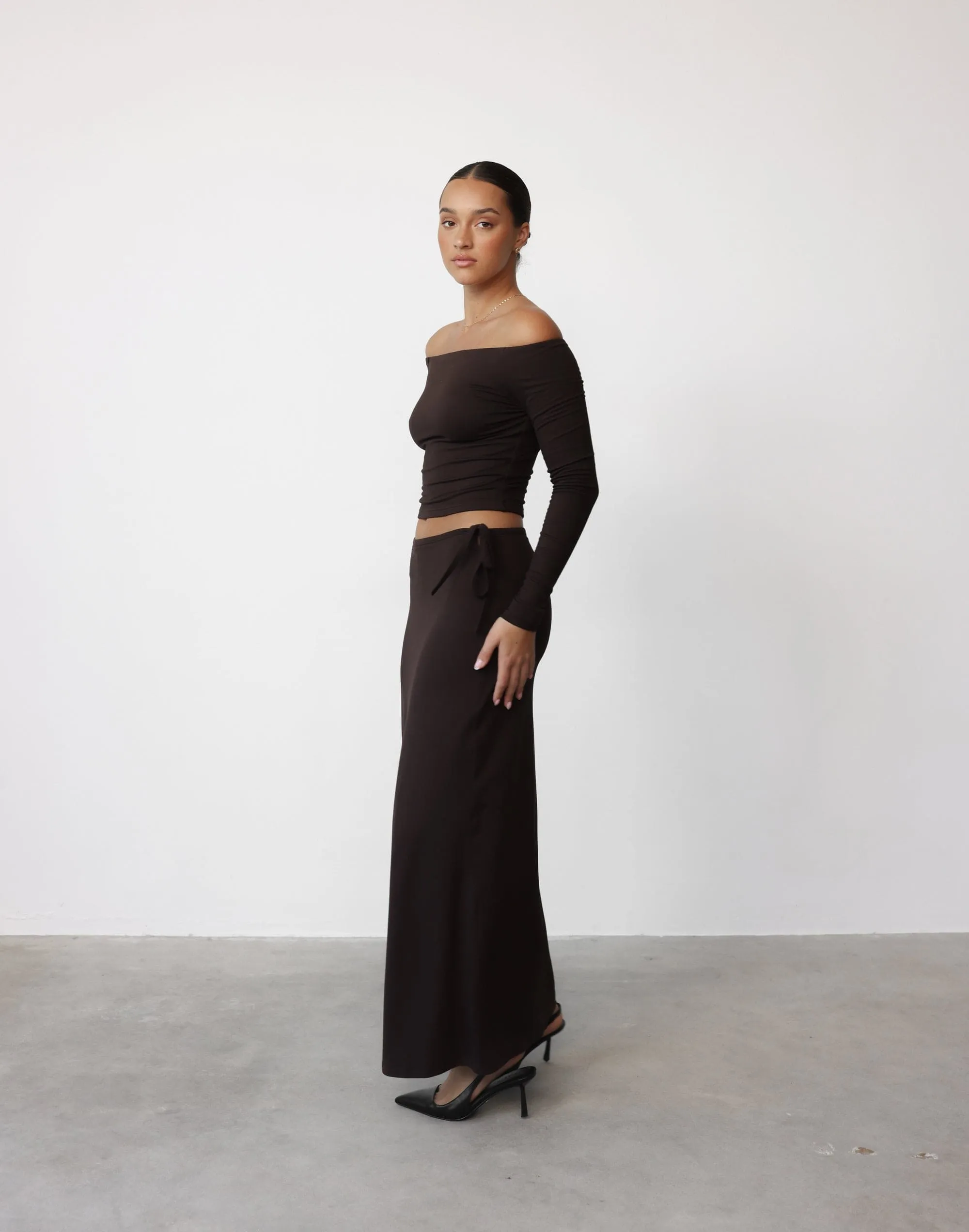 Noni Maxi Skirt (Chocolate)