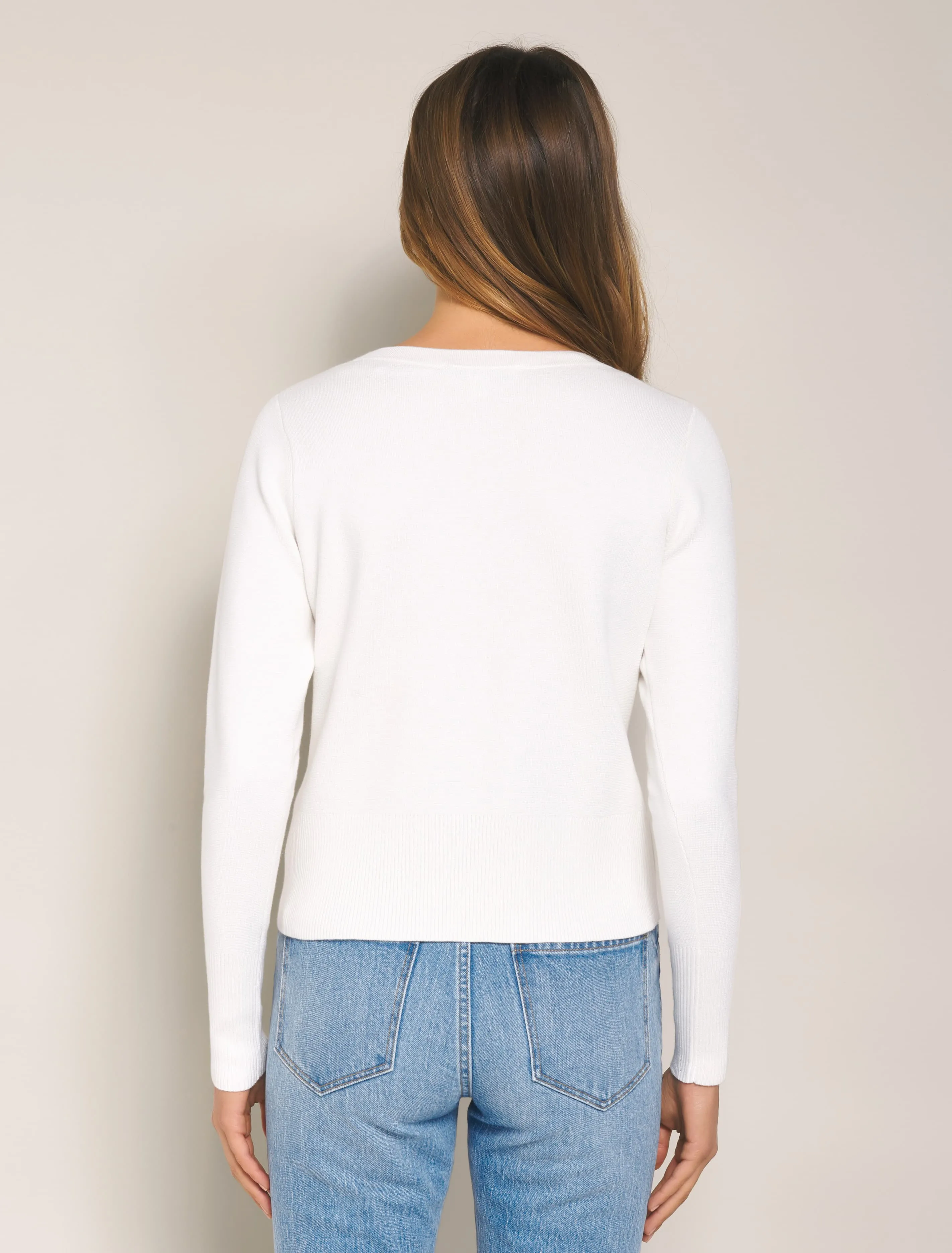 Paige Rib Trim Crew Neck Jumper