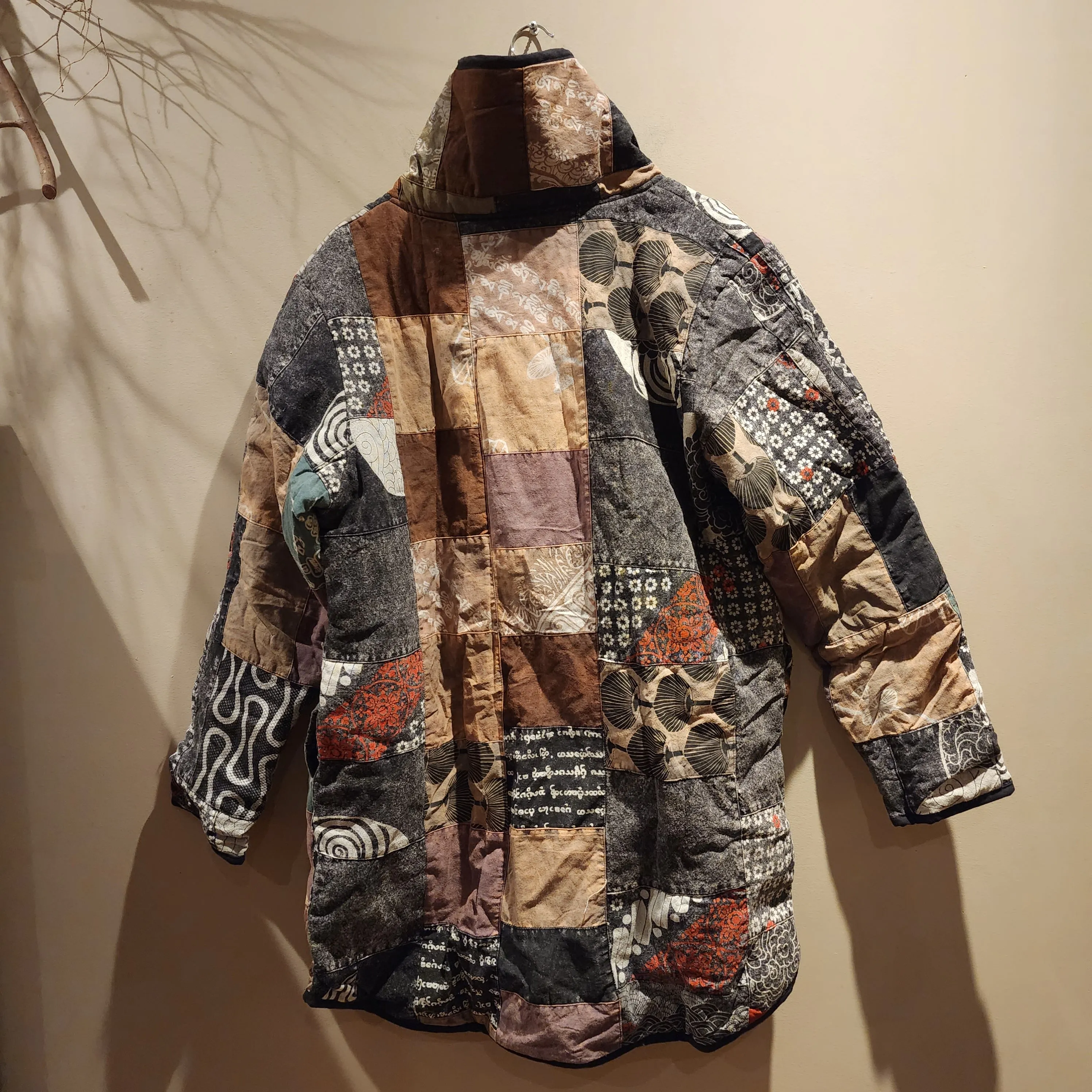 Patchwork Winter Jacket with pockets 2023C