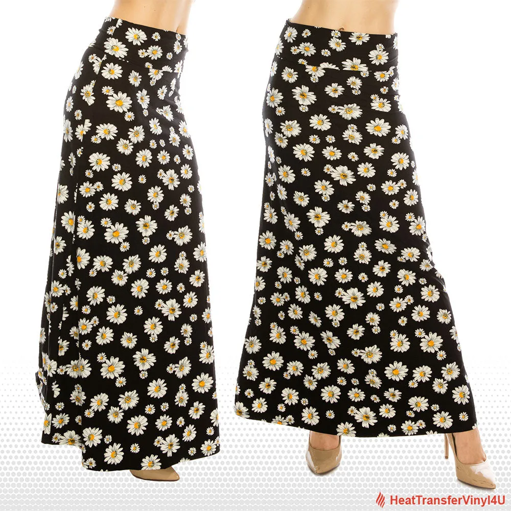 Patterned Fold Over Maxi Skirts