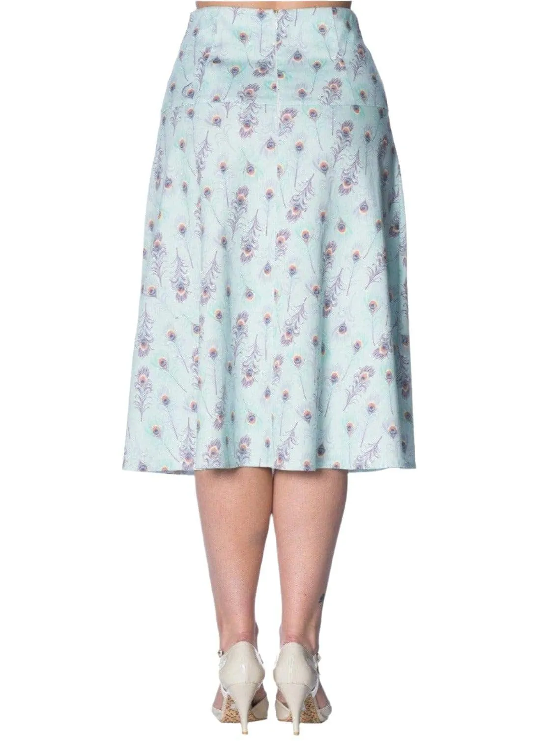 PEACOCK A-LINE SKIRT