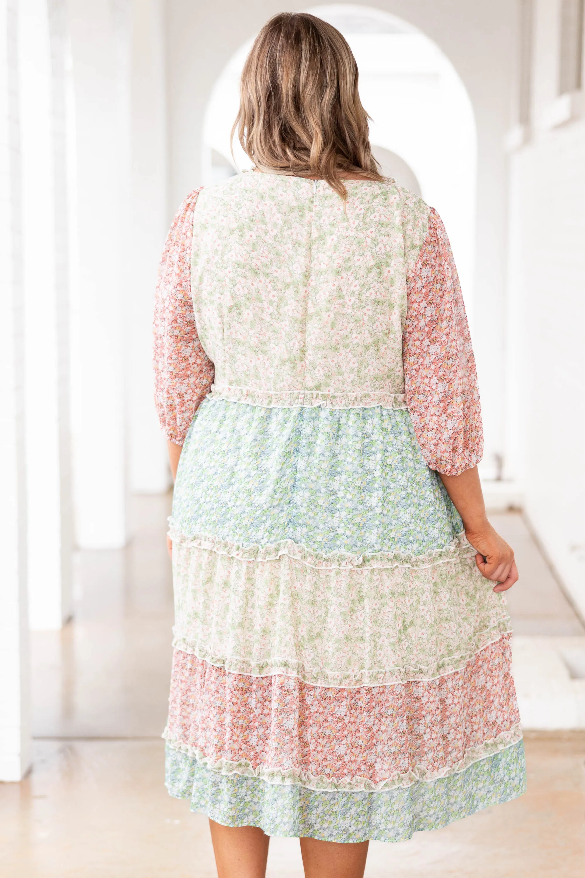 Perfect Gardens Dress, Pink Multi