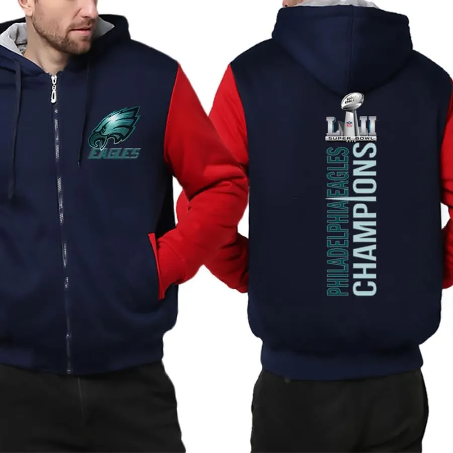 Philadelphia eagles Fans Jacket| eagles super bowl Fans Jacket Full-zip (4 Colors)