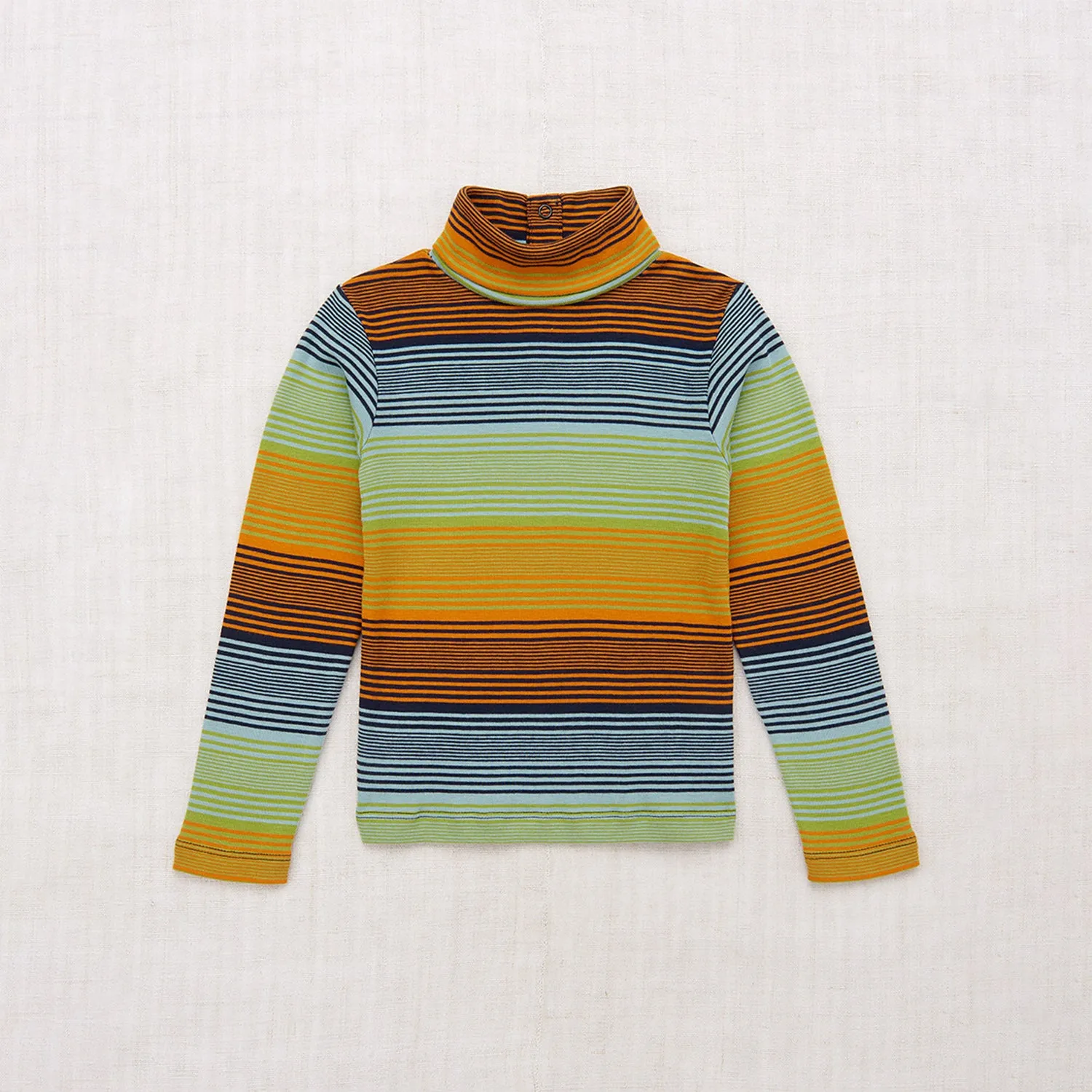 Pima Cotton Turtleneck - Sunset Stripe