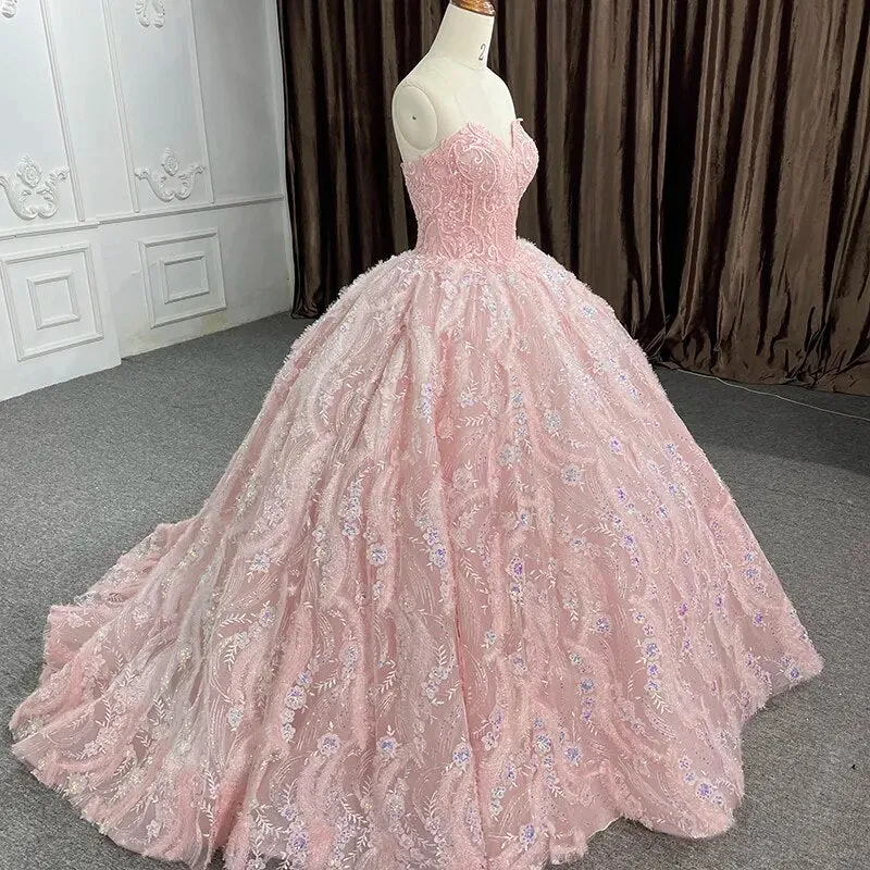 Pink Quinceanera Ball Gown Dress