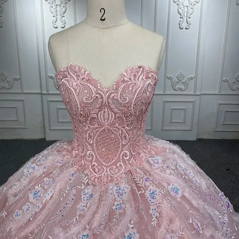 Pink Quinceanera Ball Gown Dress