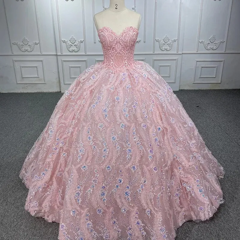 Pink Quinceanera Ball Gown Dress