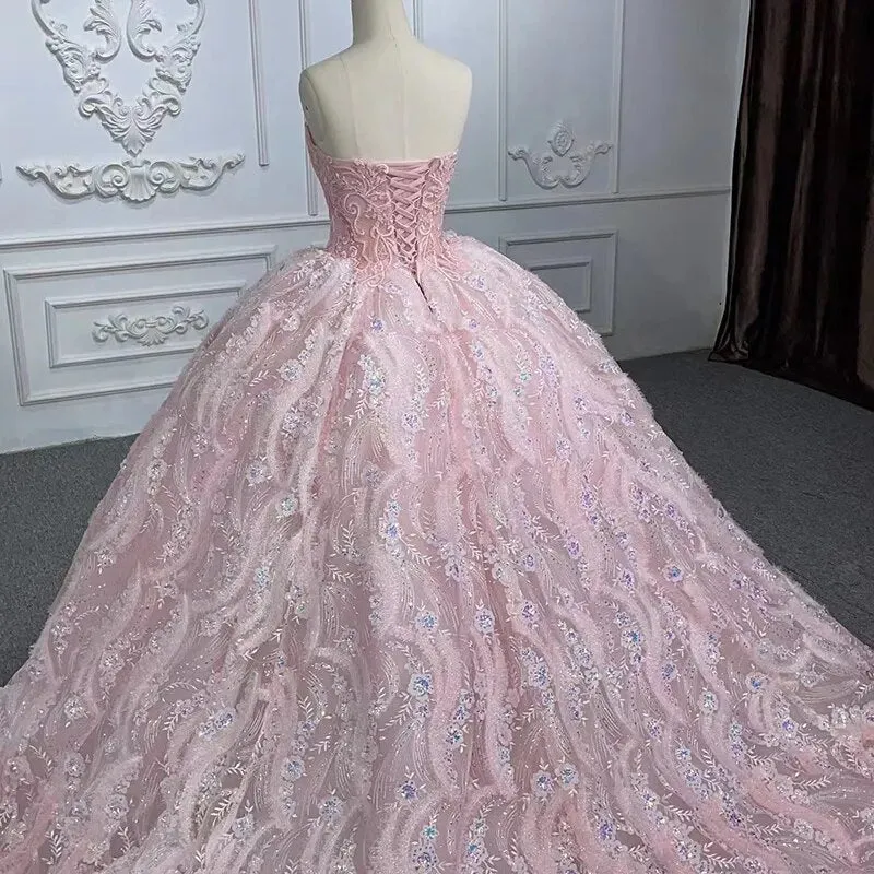 Pink Quinceanera Ball Gown Dress