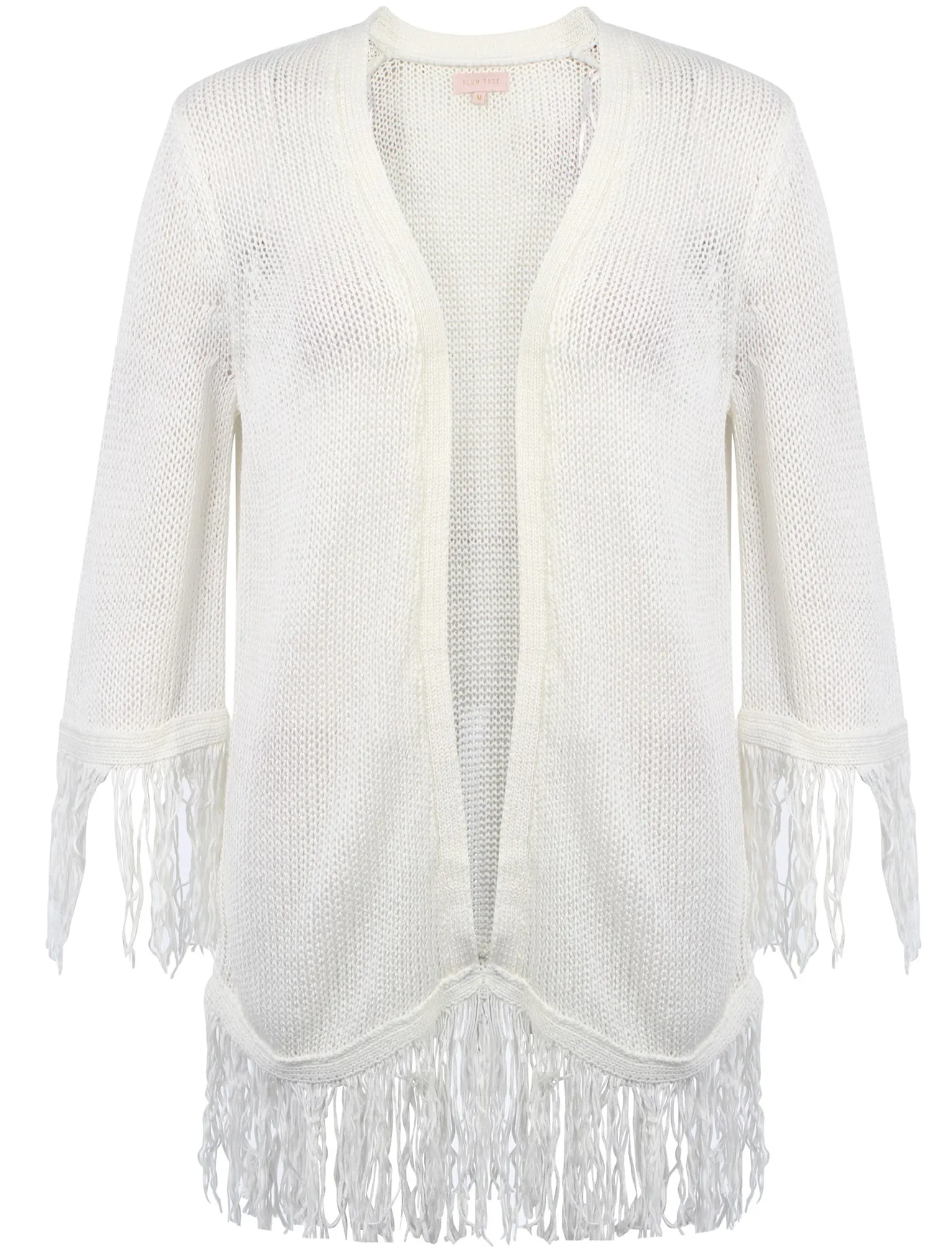 Plum Tree Zinnia white cardigan