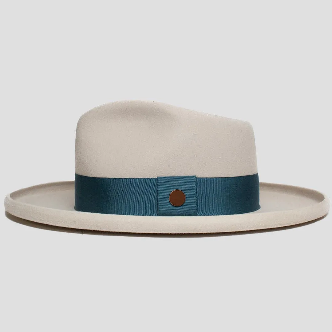 Polished Wide Brim Felt Fedora