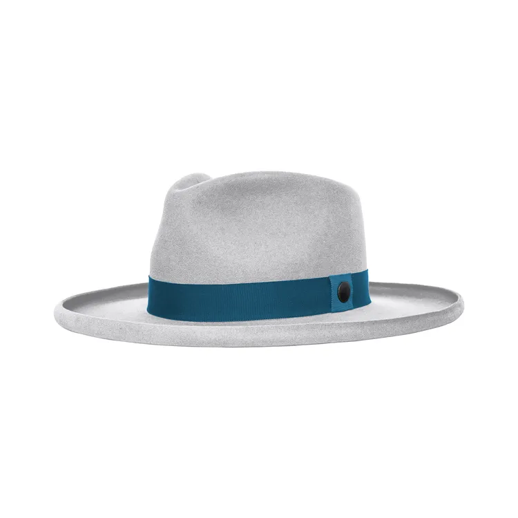 Polished Wide Brim Felt Fedora