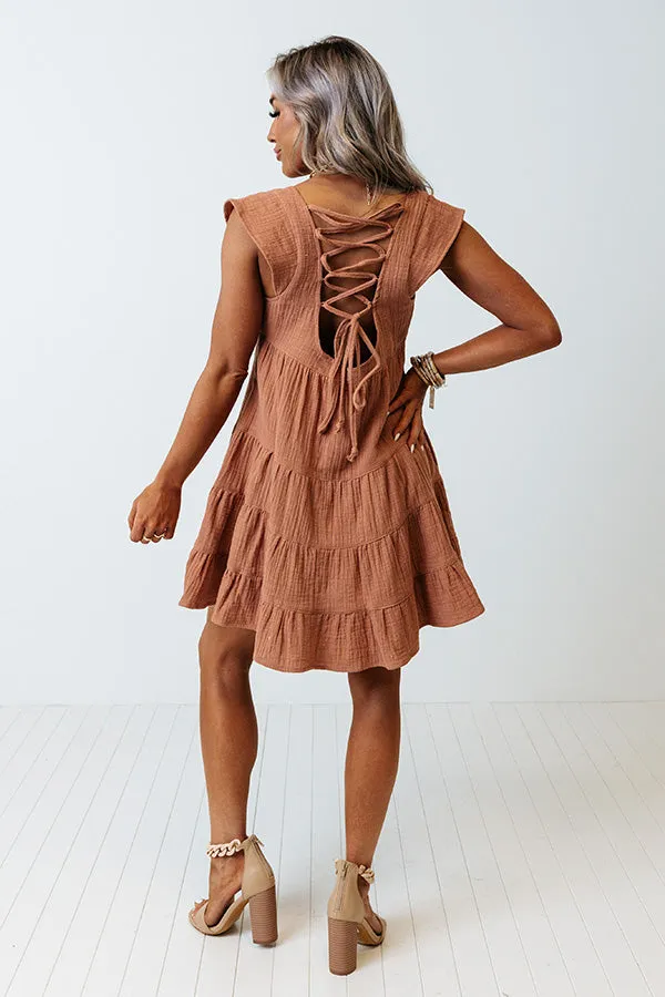 Prettiest Smile Babydoll Dress In Rustic Rose