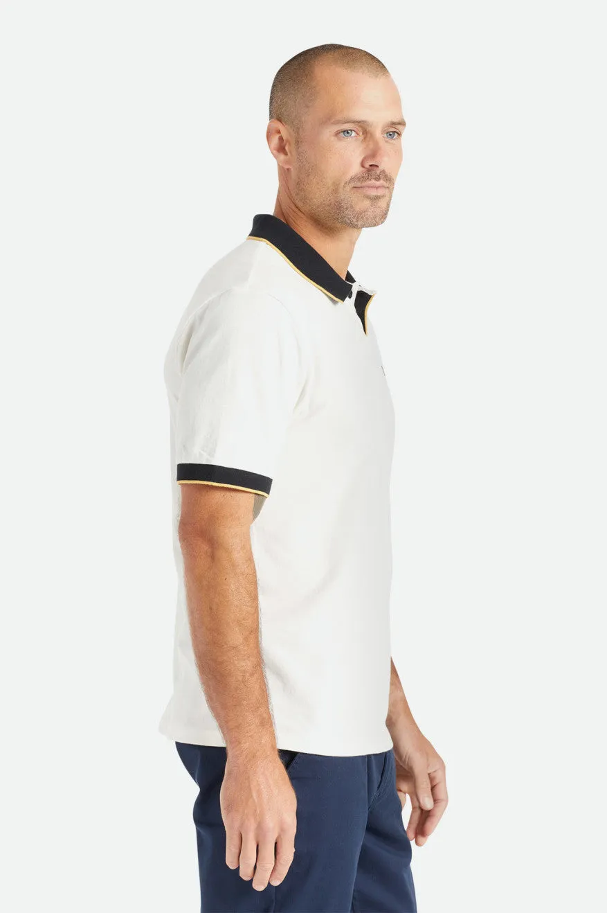 Proper S/S Polo Knit - Off White/Black