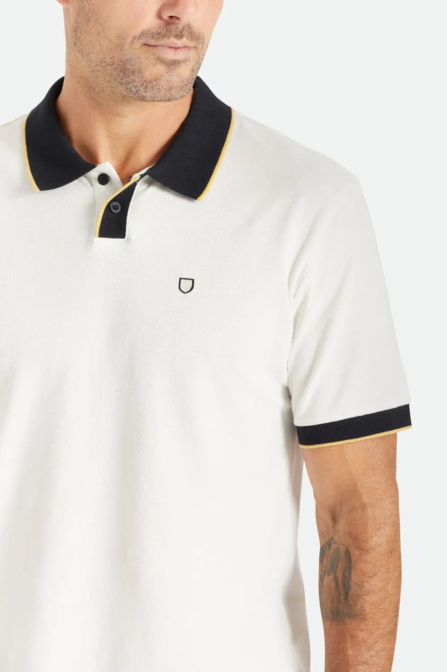 Proper S/S Polo Knit - Off White/Black