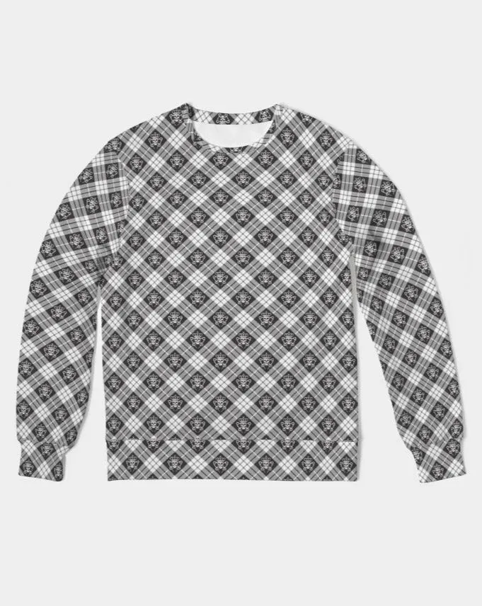 Punk Majesty Tartan Men's Classic French Terry Crewneck Pullover