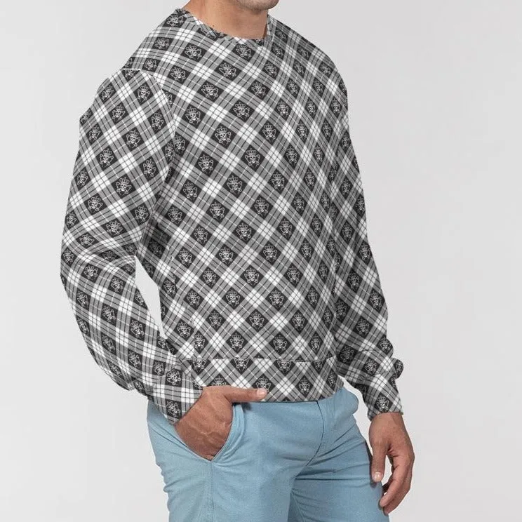 Punk Majesty Tartan Men's Classic French Terry Crewneck Pullover