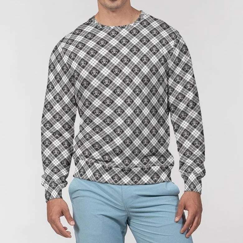 Punk Majesty Tartan Men's Classic French Terry Crewneck Pullover