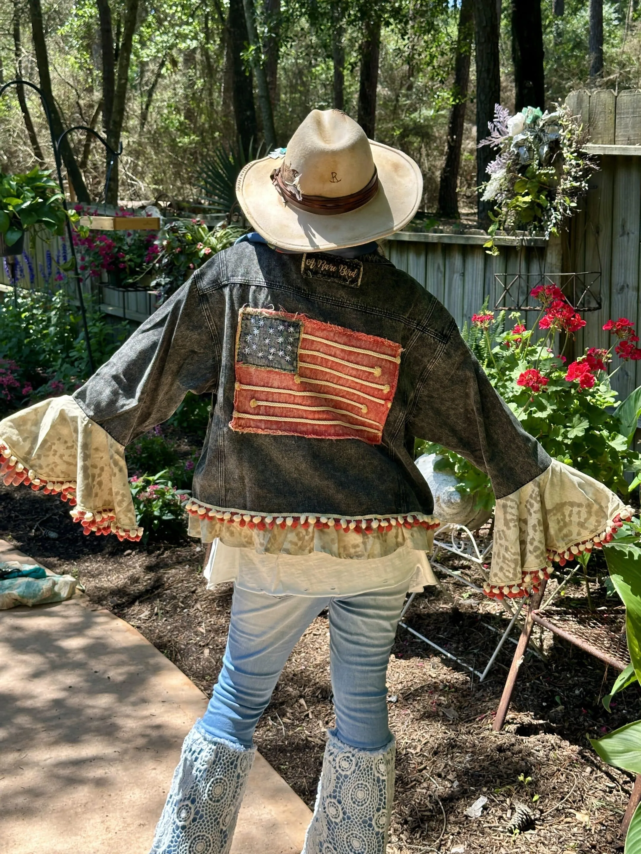 Rare Bird USA Flag Jacket O/S