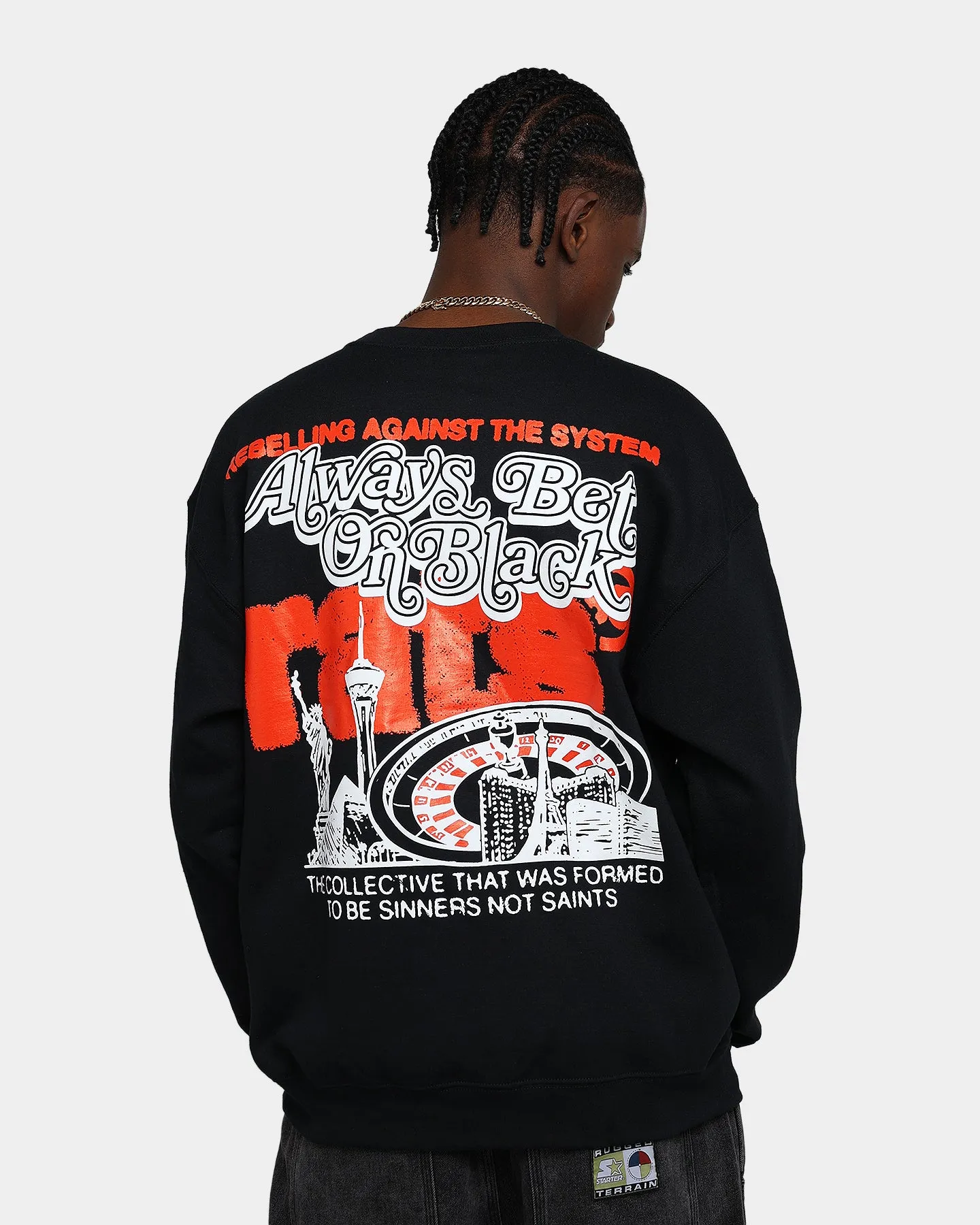 Rats Get Fat Bet On Black Crewneck Black