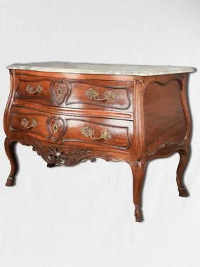 Regence period sauteuse commode w/ marble top 40½"