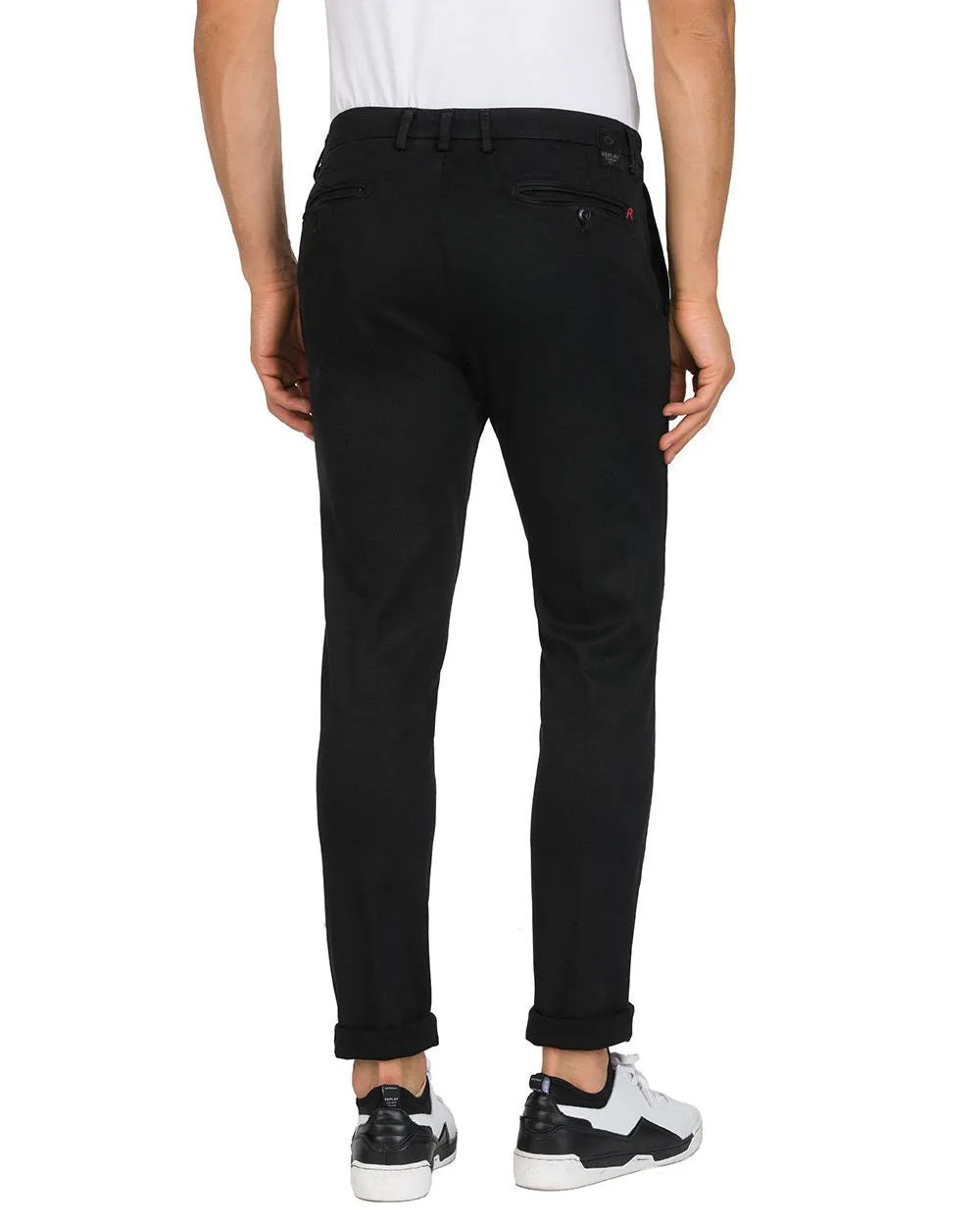 Replay Zeumar Hyperchino Colour XLITE Slim Mens Jeans - Black