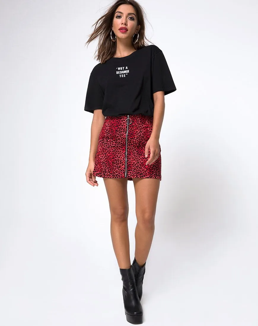 Ring Mini Skirt in Coloured Animal