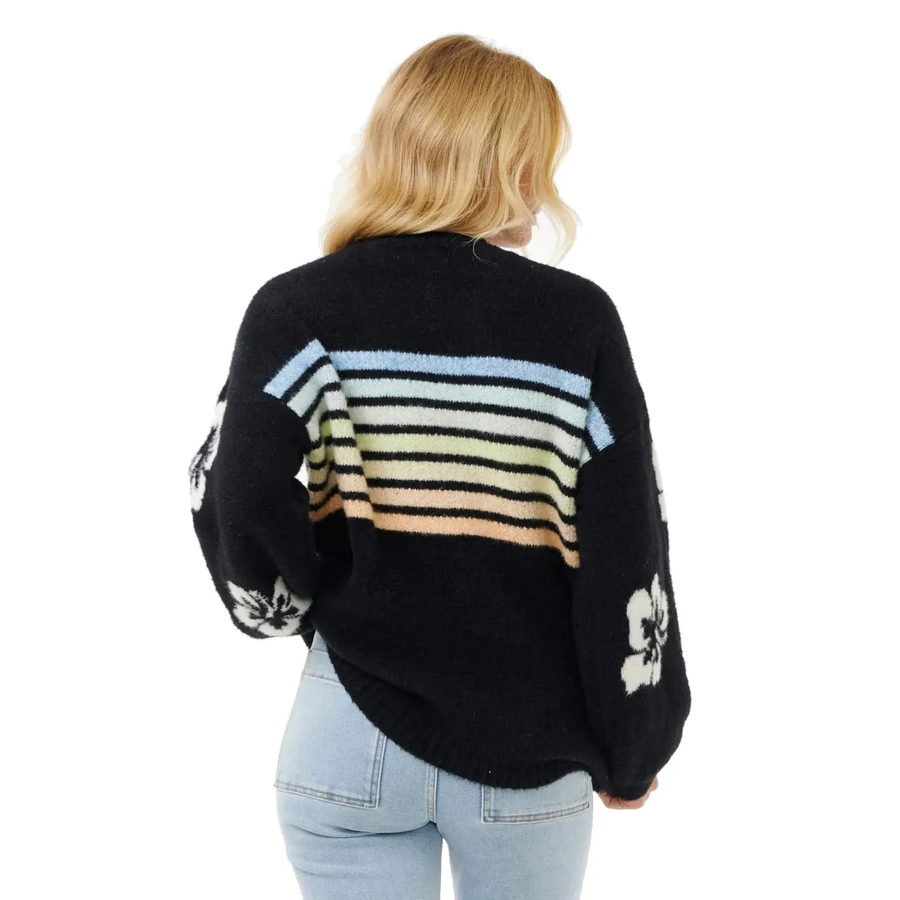 Rip Curl High Tide Hibiscus Stripe Crew Jumper