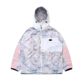 ROYAL FLEECE HOODED JACKET MARBLE WHITE