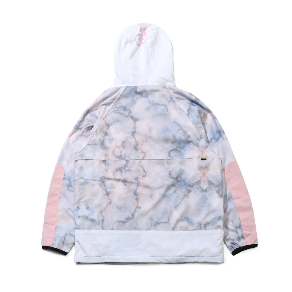 ROYAL FLEECE HOODED JACKET MARBLE WHITE