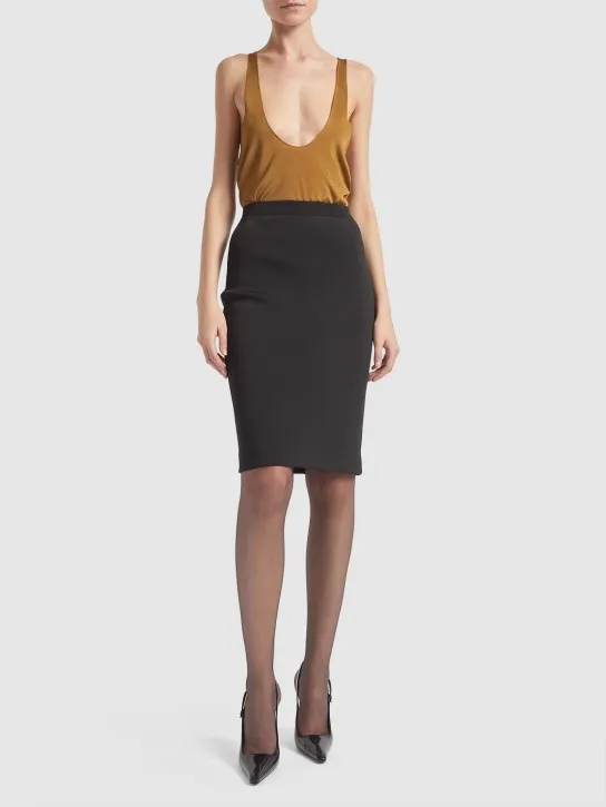 Saint Laurent   Viscose blend pencil skirt 