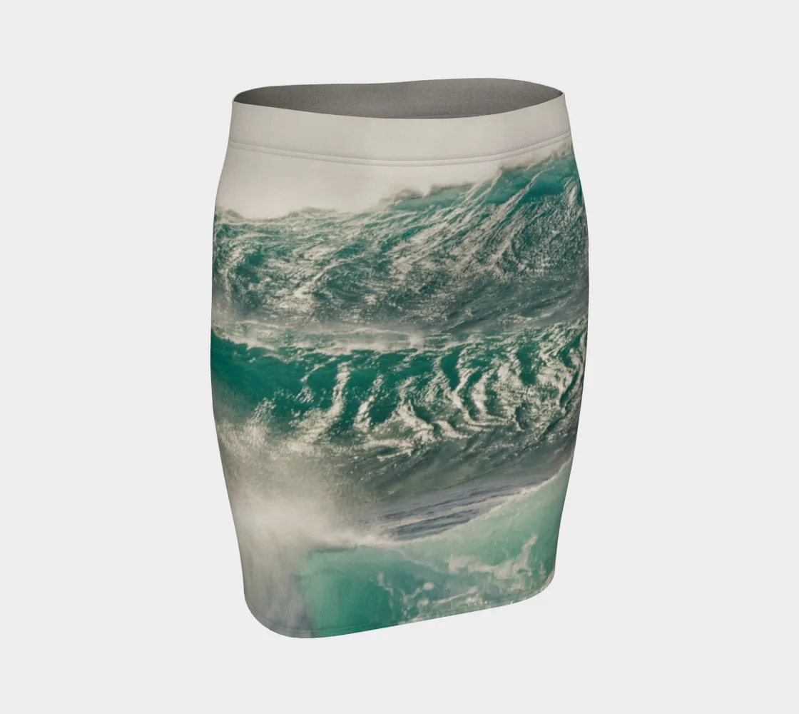 Shiny Waves Photo Skirt