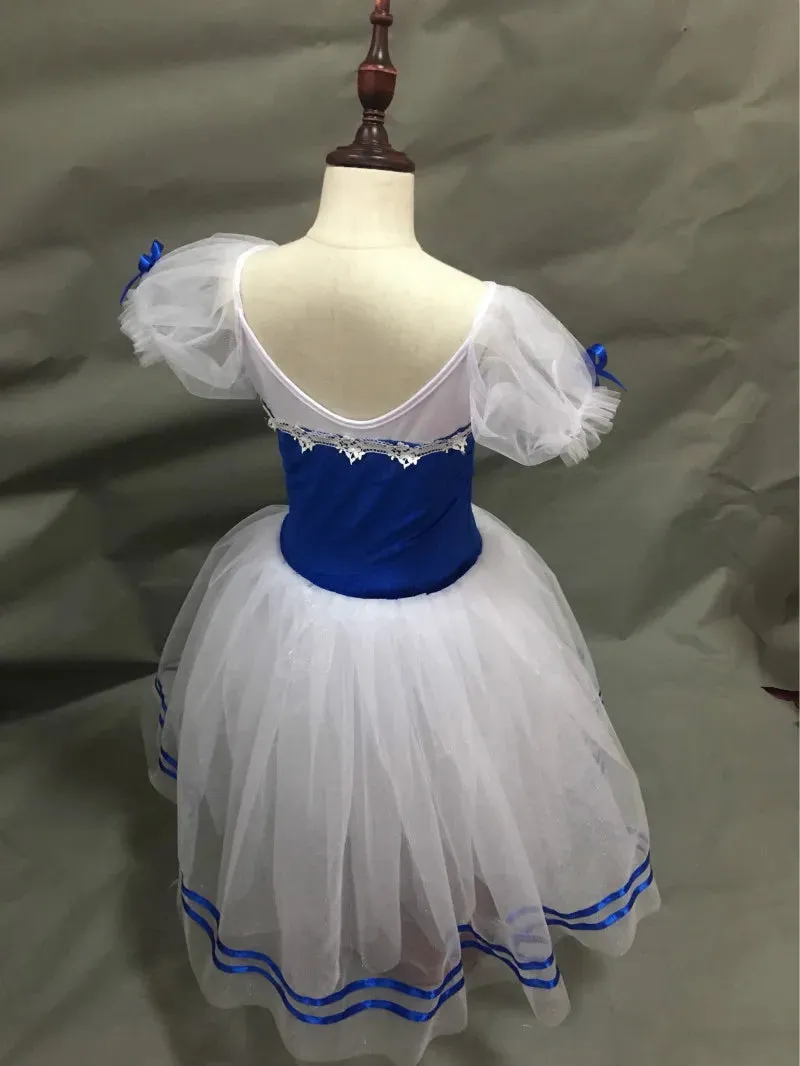 Short Puff Sleeve Ballet Costume Ballerina Dance Dress