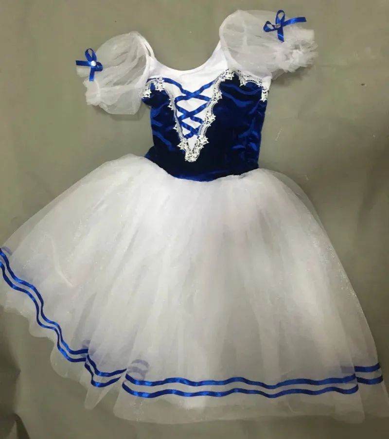 Short Puff Sleeve Ballet Costume Ballerina Dance Dress