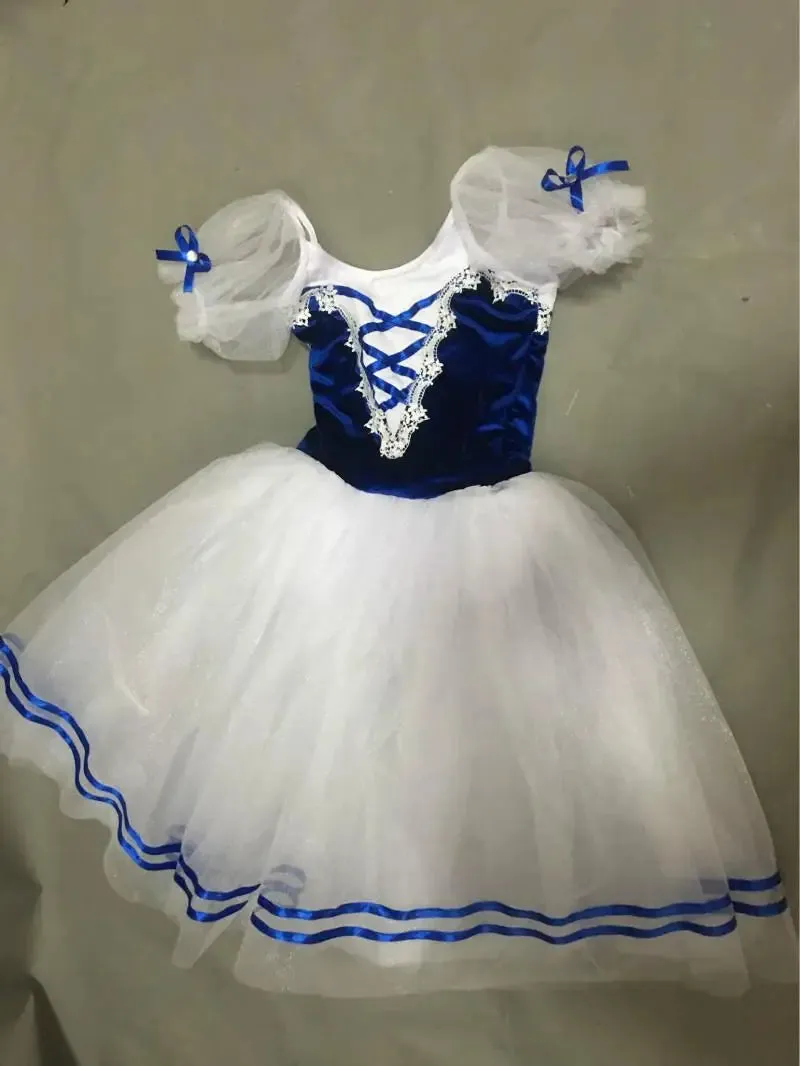 Short Puff Sleeve Ballet Costume Ballerina Dance Dress