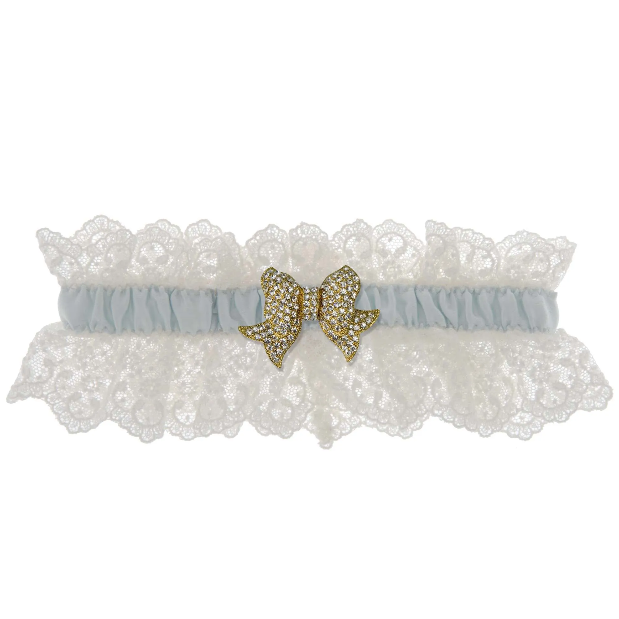 Something Blue Wedding Garter - Ivory