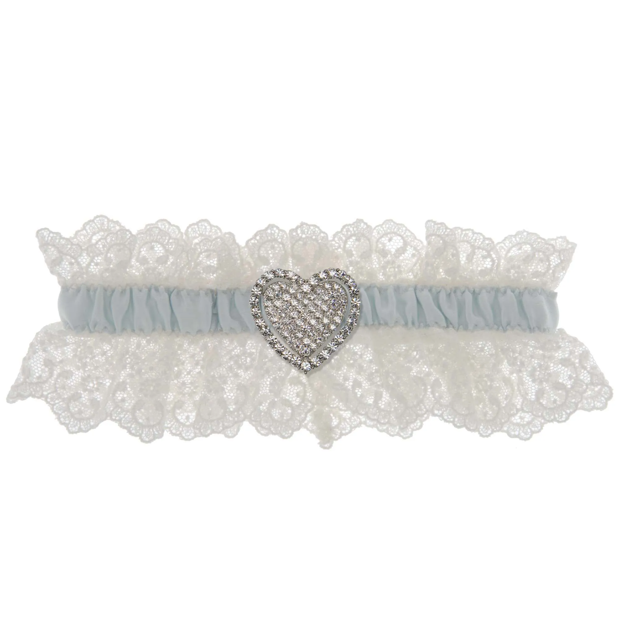 Something Blue Wedding Garter - Ivory