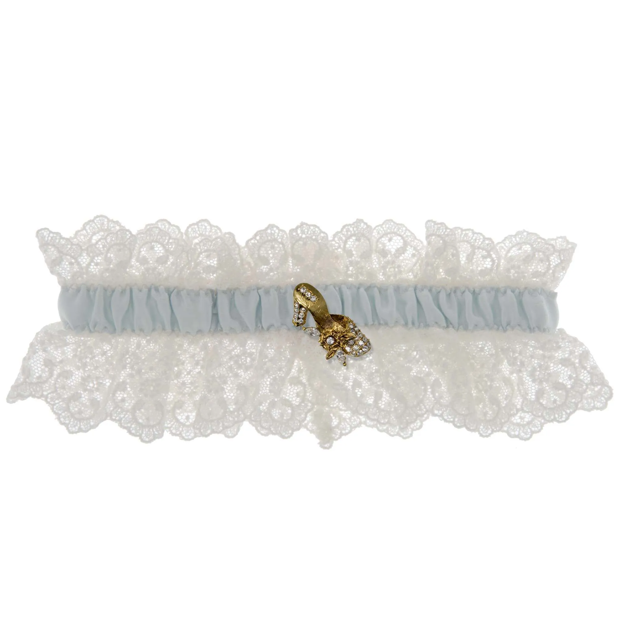 Something Blue Wedding Garter - Ivory