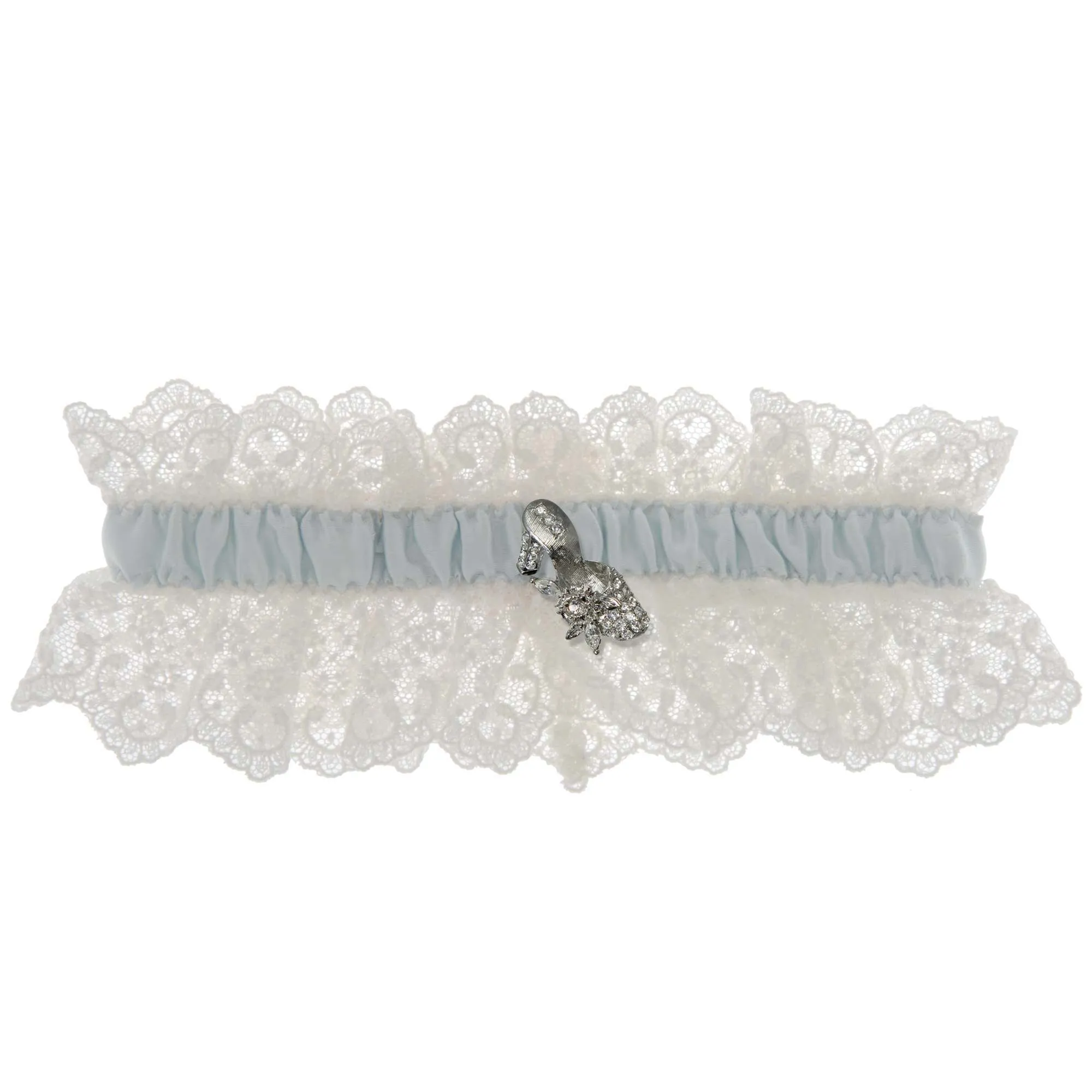 Something Blue Wedding Garter - Ivory