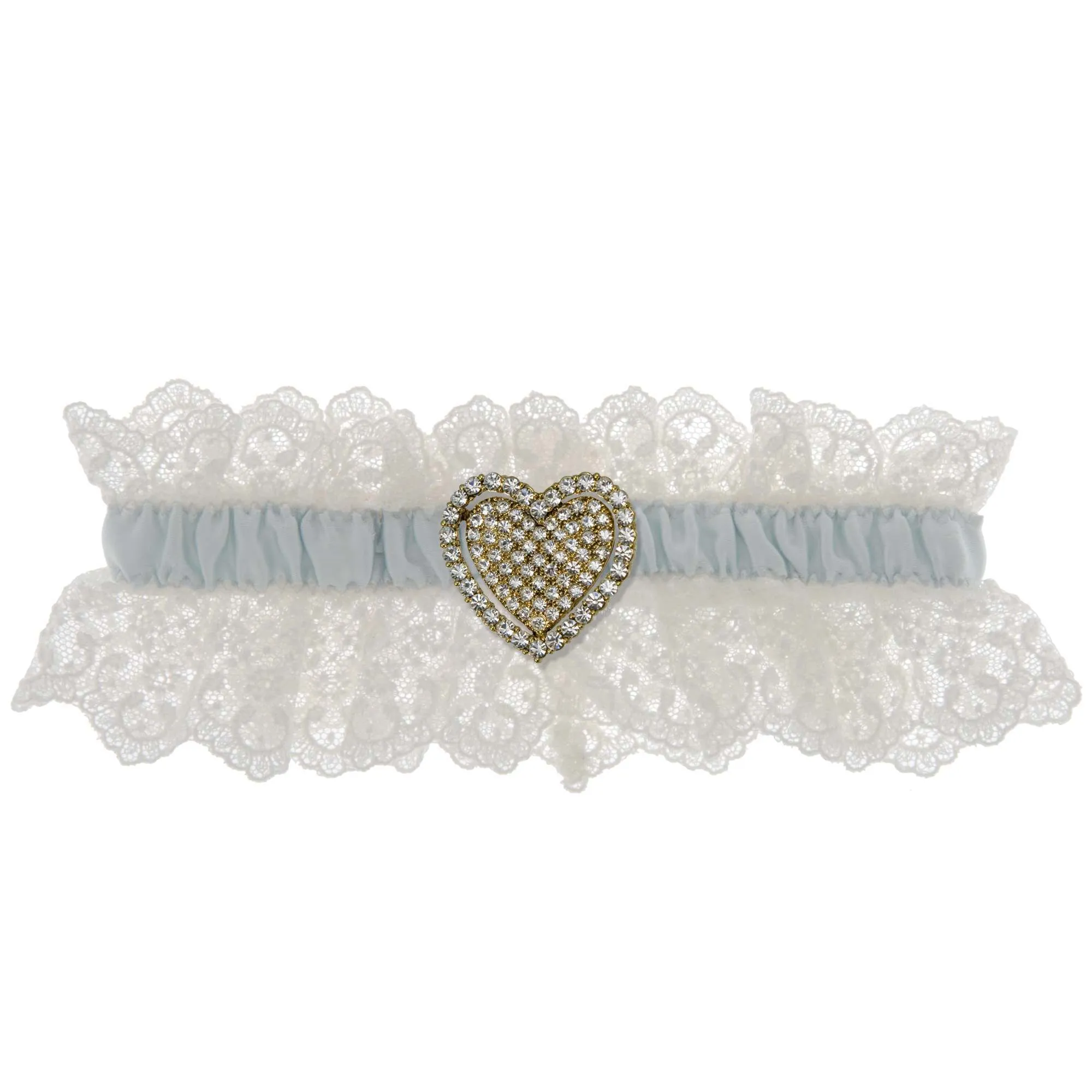 Something Blue Wedding Garter - Ivory