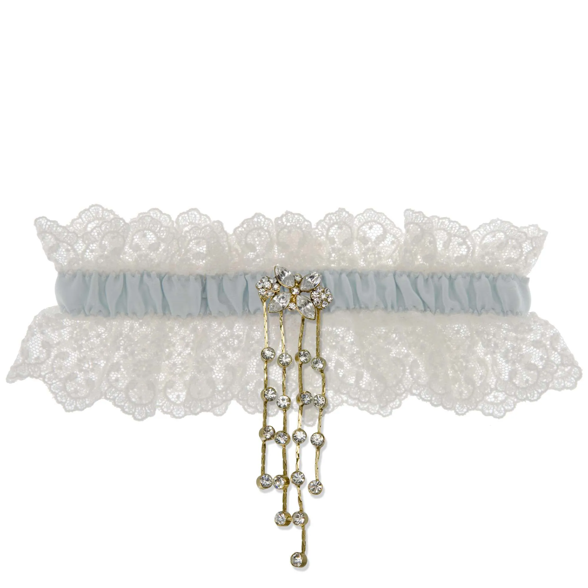 Something Blue Wedding Garter - Ivory