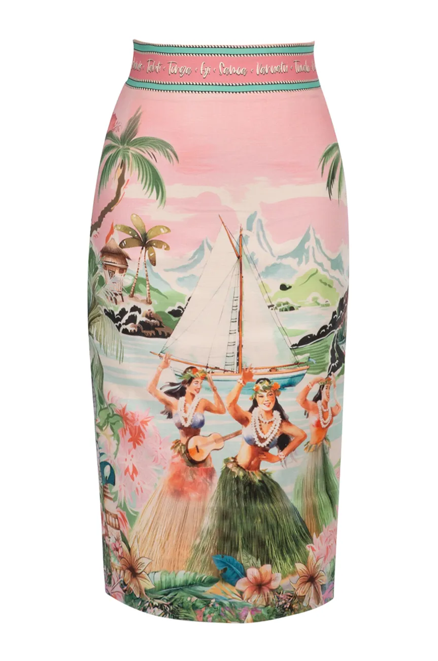 South Pacific Wiggle Skirt