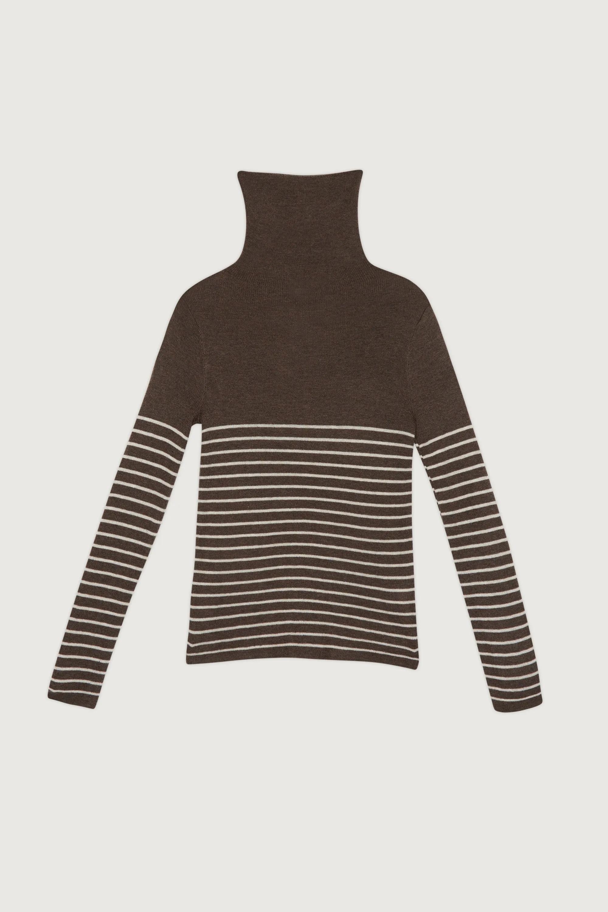 STRIPED TURTLENECK TOP