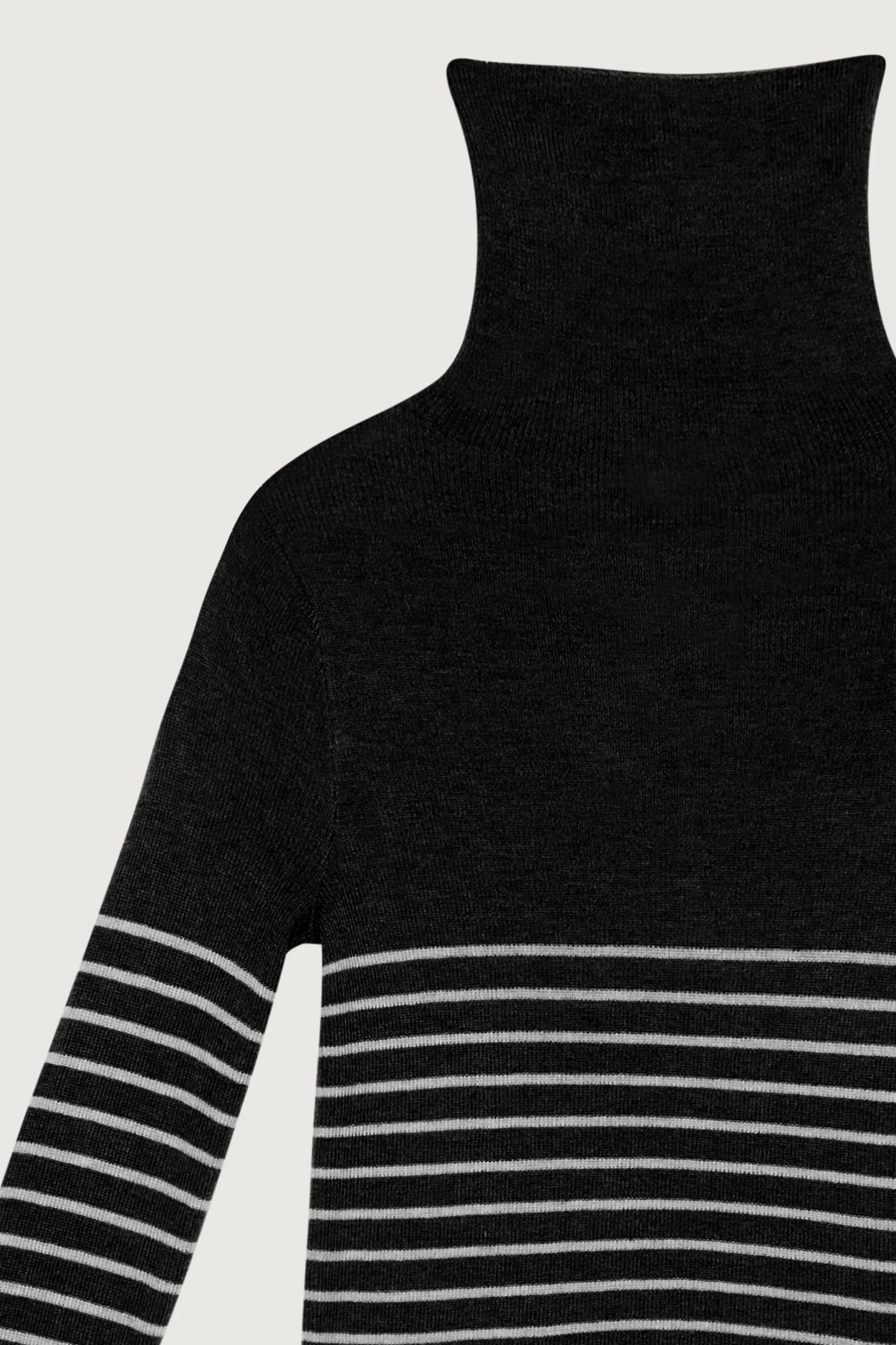 STRIPED TURTLENECK TOP