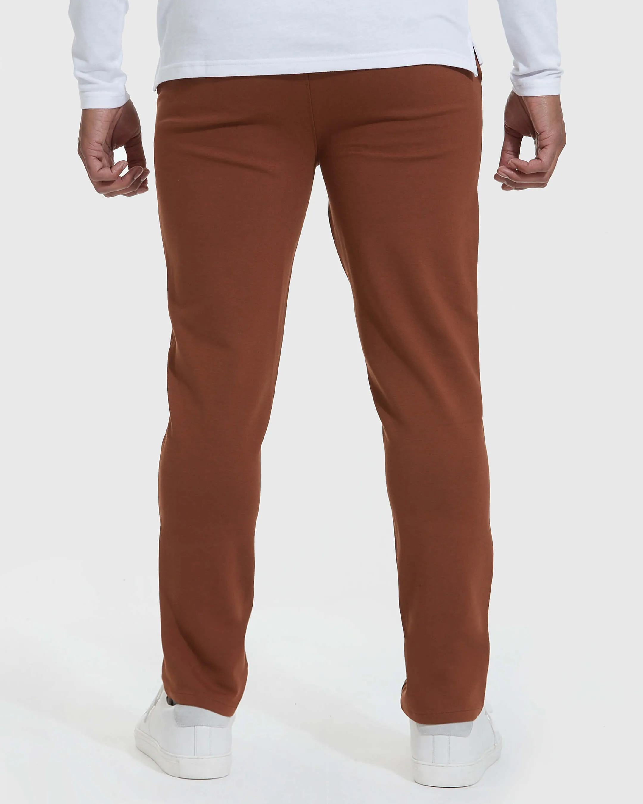 Suede Brown Slim Comfort Knit Chino Pant